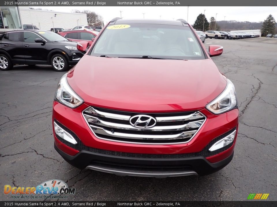 2015 Hyundai Santa Fe Sport 2.4 AWD Serrano Red / Beige Photo #11