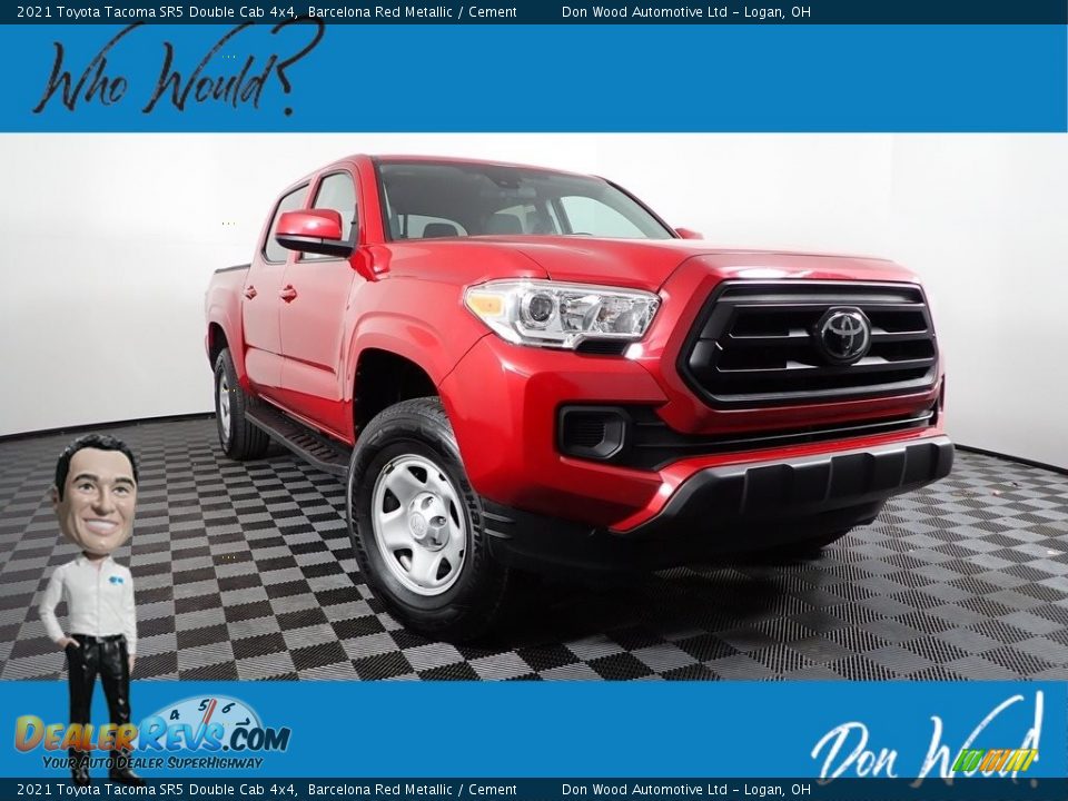 2021 Toyota Tacoma SR5 Double Cab 4x4 Barcelona Red Metallic / Cement Photo #1