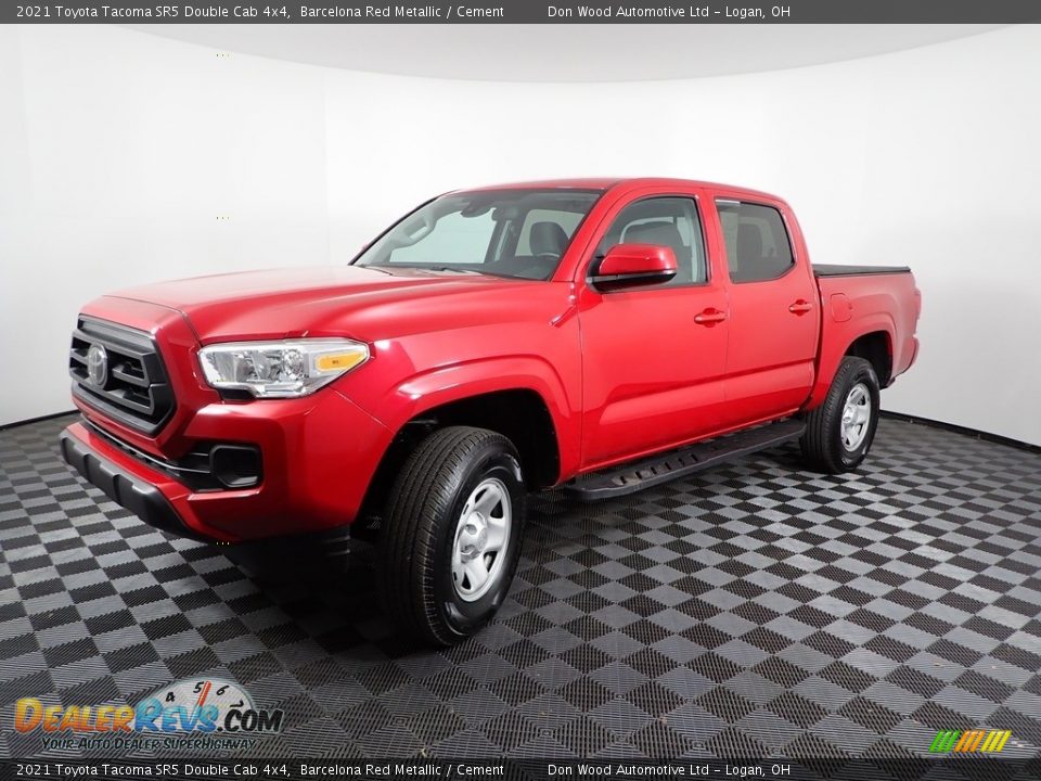 2021 Toyota Tacoma SR5 Double Cab 4x4 Barcelona Red Metallic / Cement Photo #5