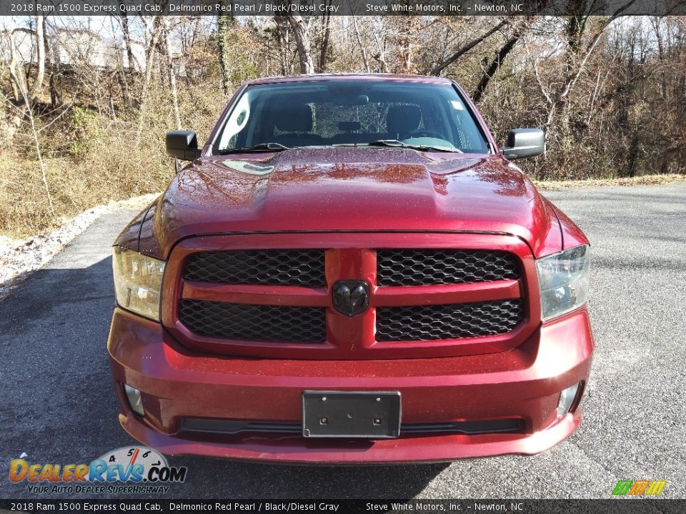 2018 Ram 1500 Express Quad Cab Delmonico Red Pearl / Black/Diesel Gray Photo #2