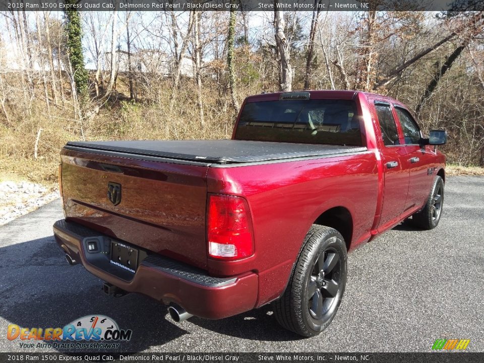 2018 Ram 1500 Express Quad Cab Delmonico Red Pearl / Black/Diesel Gray Photo #6