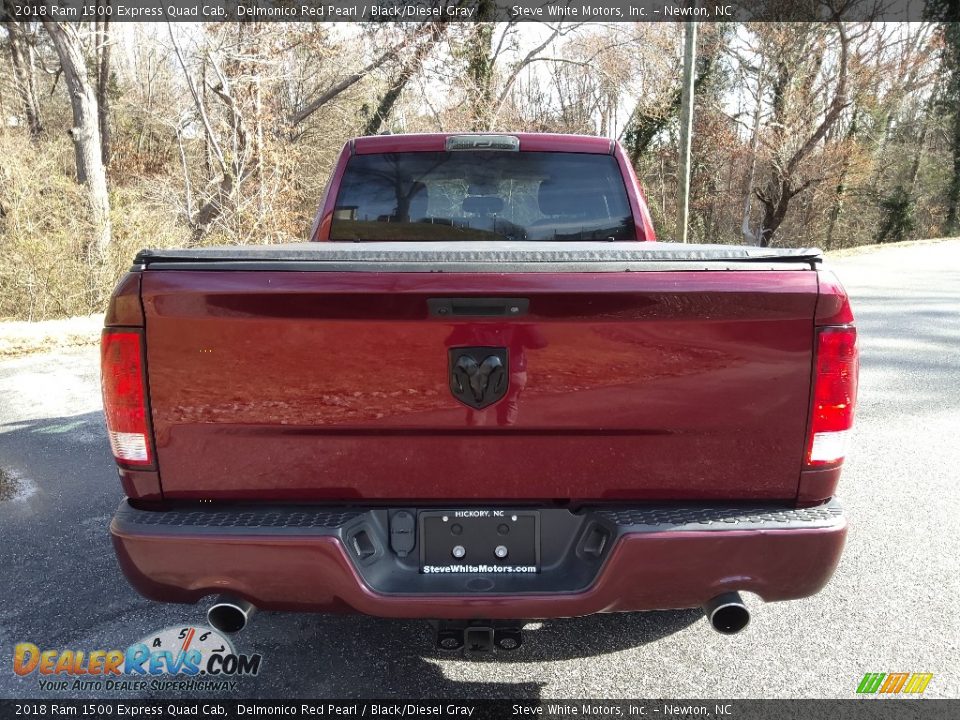 2018 Ram 1500 Express Quad Cab Delmonico Red Pearl / Black/Diesel Gray Photo #9