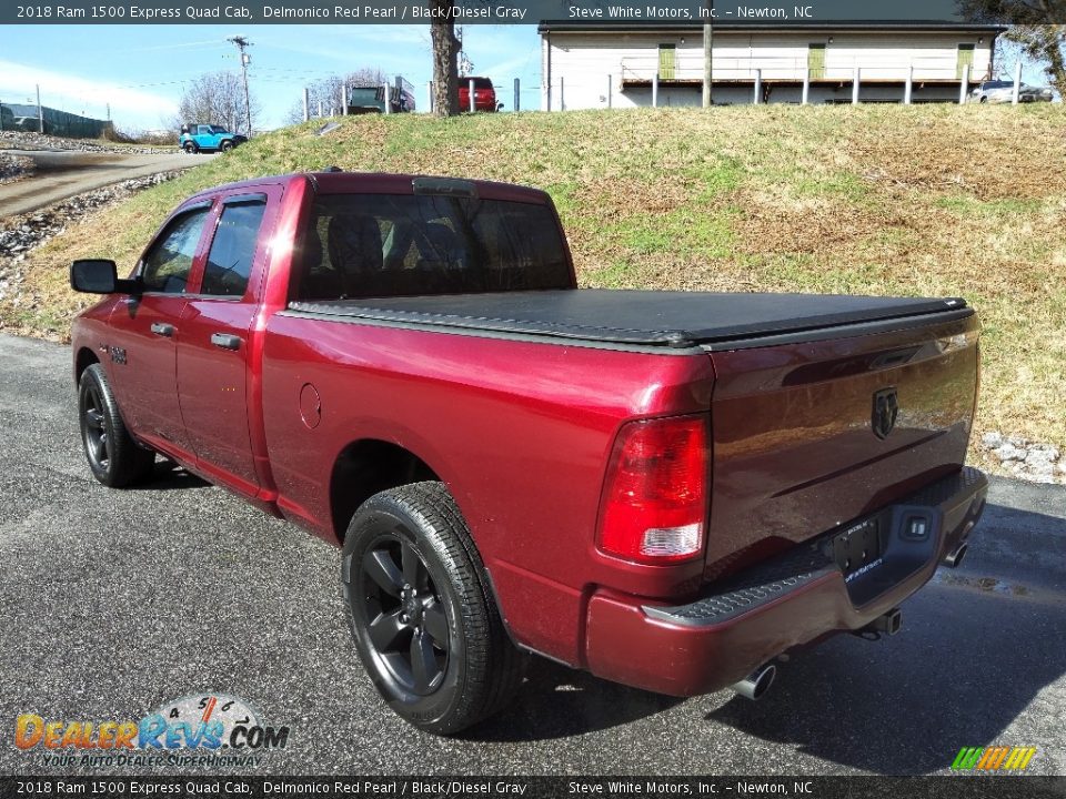 2018 Ram 1500 Express Quad Cab Delmonico Red Pearl / Black/Diesel Gray Photo #14