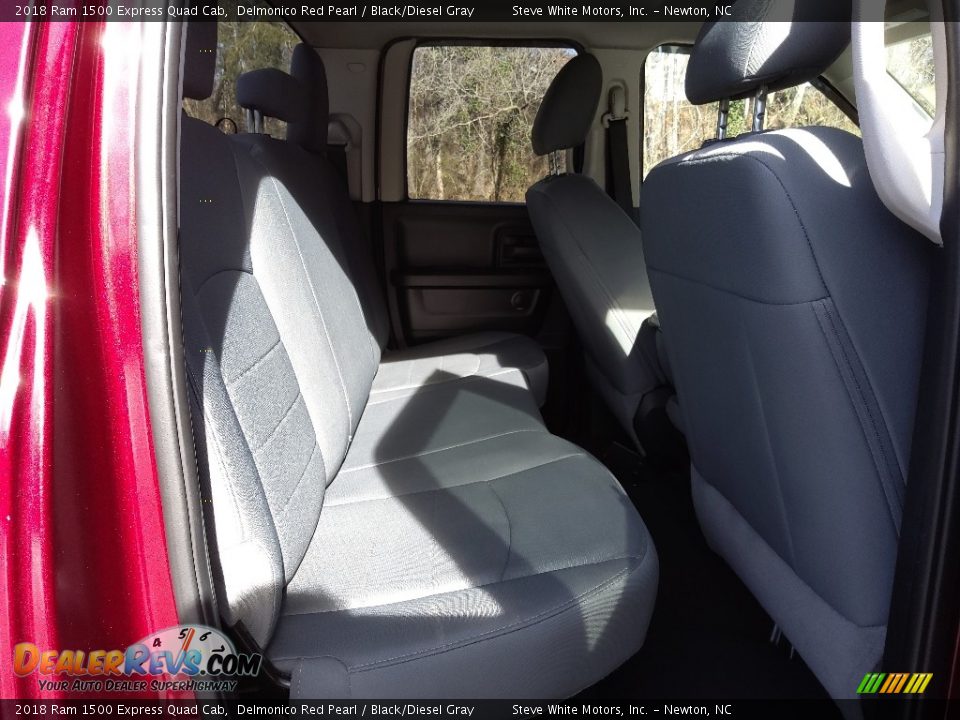 2018 Ram 1500 Express Quad Cab Delmonico Red Pearl / Black/Diesel Gray Photo #22