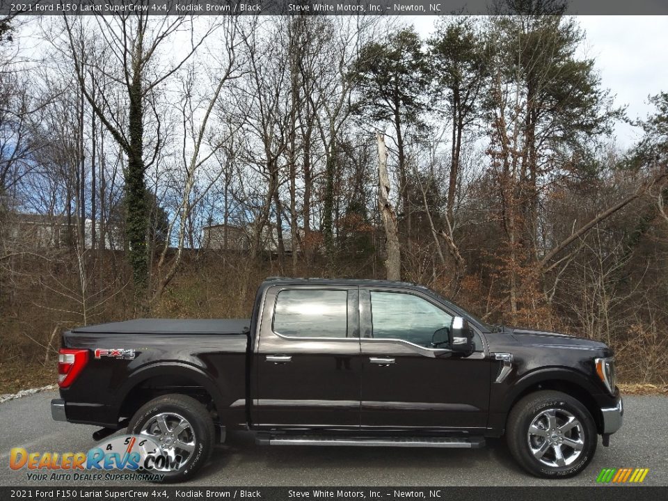 2021 Ford F150 Lariat SuperCrew 4x4 Kodiak Brown / Black Photo #6