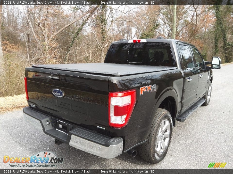 2021 Ford F150 Lariat SuperCrew 4x4 Kodiak Brown / Black Photo #7