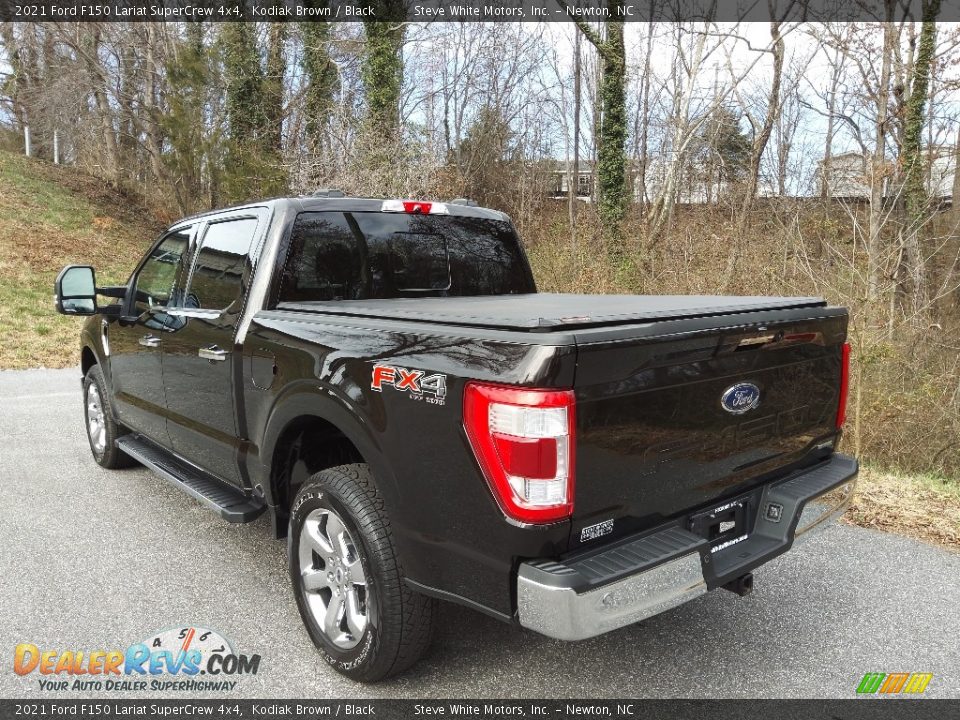 2021 Ford F150 Lariat SuperCrew 4x4 Kodiak Brown / Black Photo #12