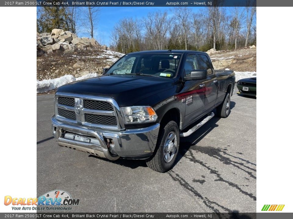 2017 Ram 2500 SLT Crew Cab 4x4 Brilliant Black Crystal Pearl / Black/Diesel Gray Photo #1