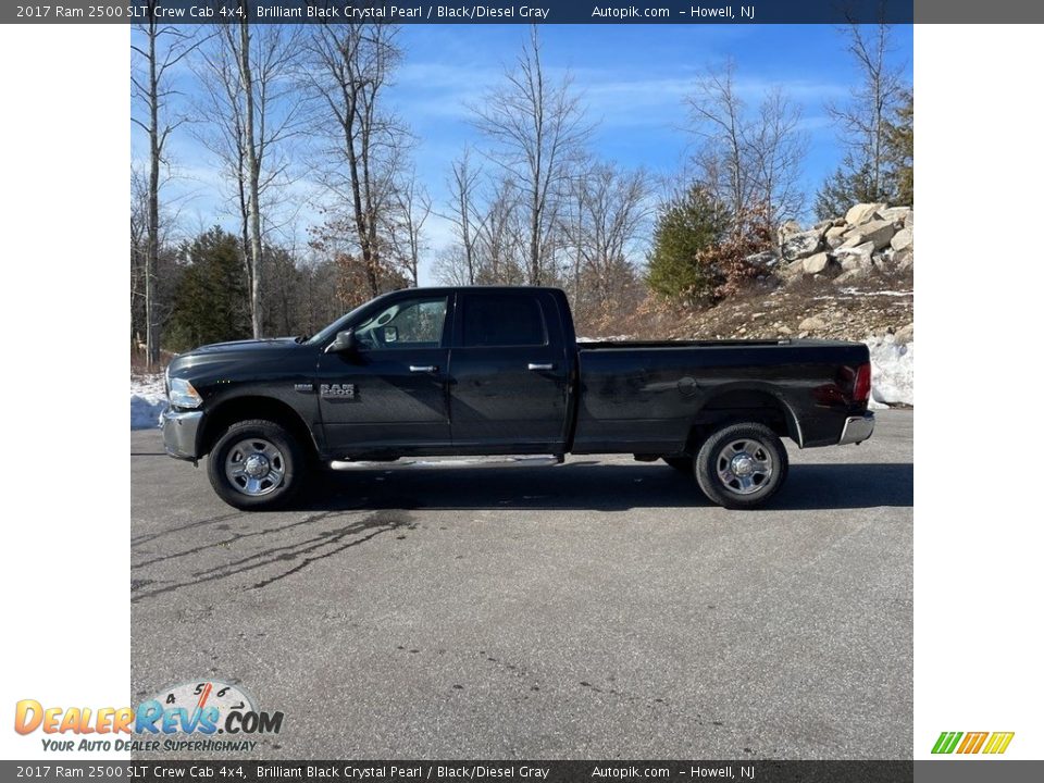 2017 Ram 2500 SLT Crew Cab 4x4 Brilliant Black Crystal Pearl / Black/Diesel Gray Photo #2