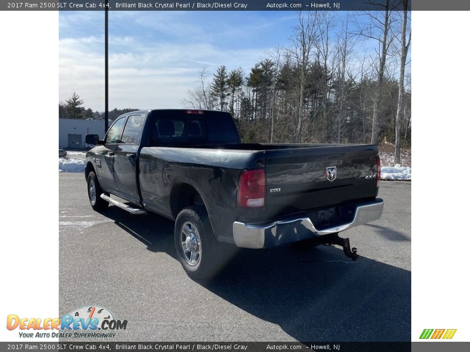 2017 Ram 2500 SLT Crew Cab 4x4 Brilliant Black Crystal Pearl / Black/Diesel Gray Photo #3