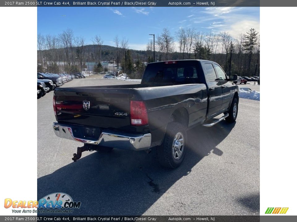 2017 Ram 2500 SLT Crew Cab 4x4 Brilliant Black Crystal Pearl / Black/Diesel Gray Photo #5