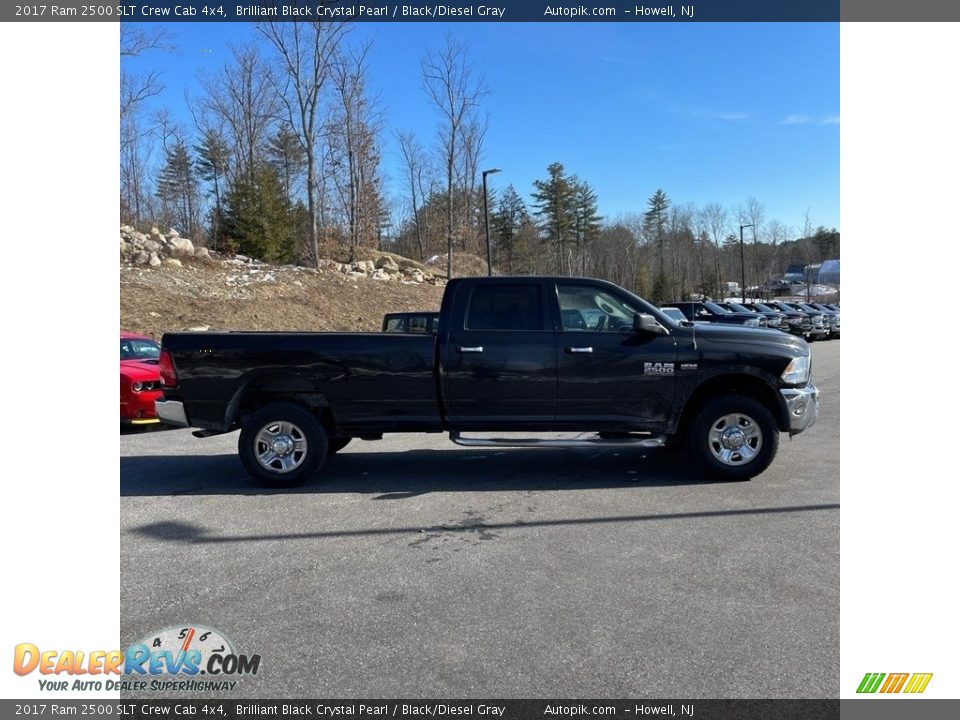 2017 Ram 2500 SLT Crew Cab 4x4 Brilliant Black Crystal Pearl / Black/Diesel Gray Photo #6