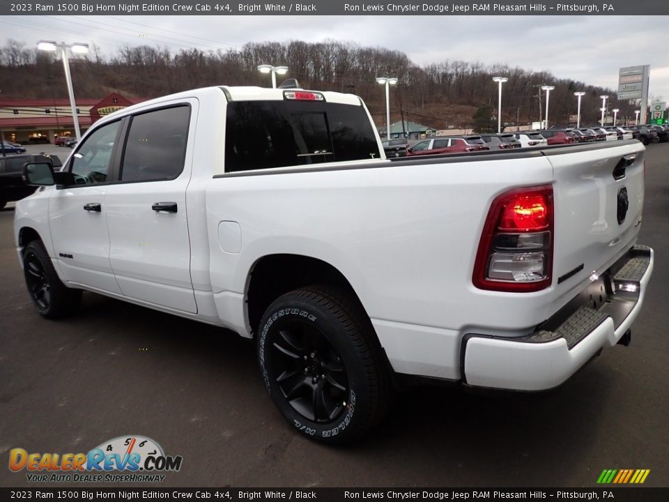 2023 Ram 1500 Big Horn Night Edition Crew Cab 4x4 Bright White / Black Photo #3