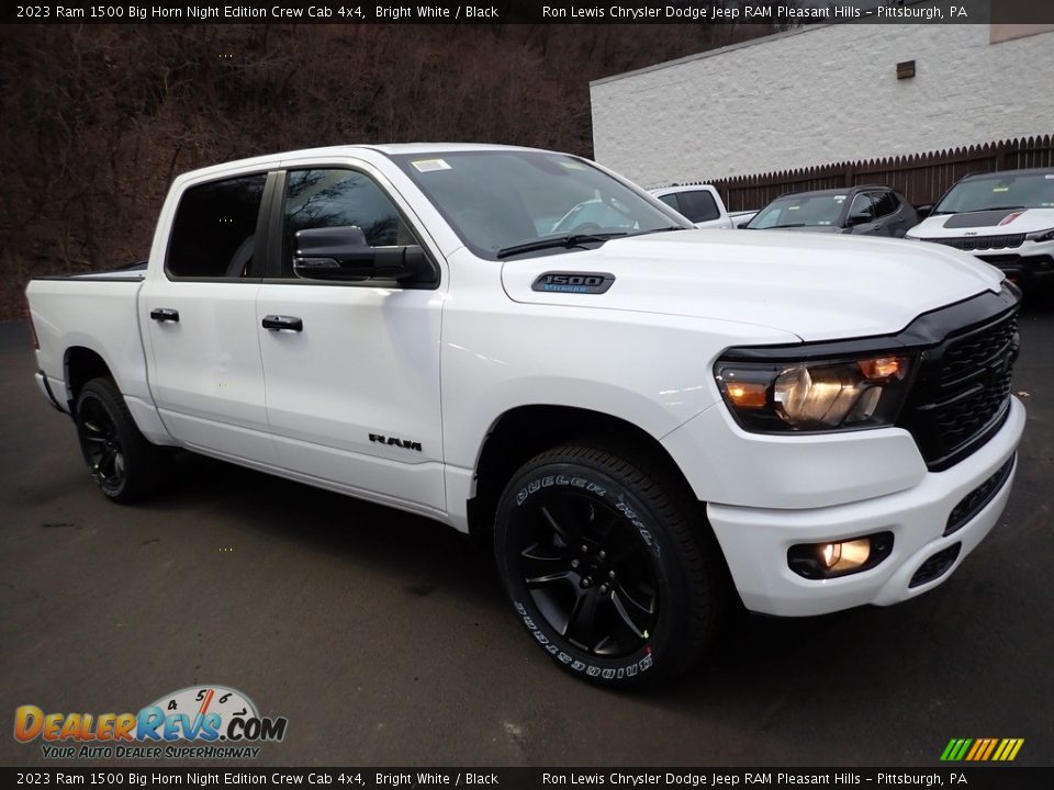 2023 Ram 1500 Big Horn Night Edition Crew Cab 4x4 Bright White / Black Photo #8