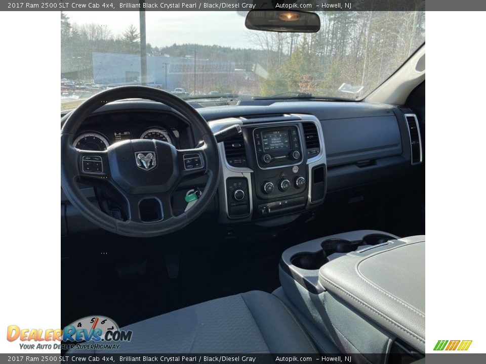 2017 Ram 2500 SLT Crew Cab 4x4 Brilliant Black Crystal Pearl / Black/Diesel Gray Photo #14