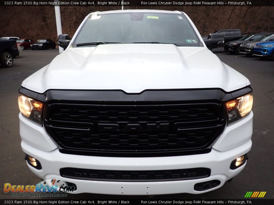 2023 Ram 1500 Big Horn Night Edition Crew Cab 4x4 Bright White / Black Photo #9