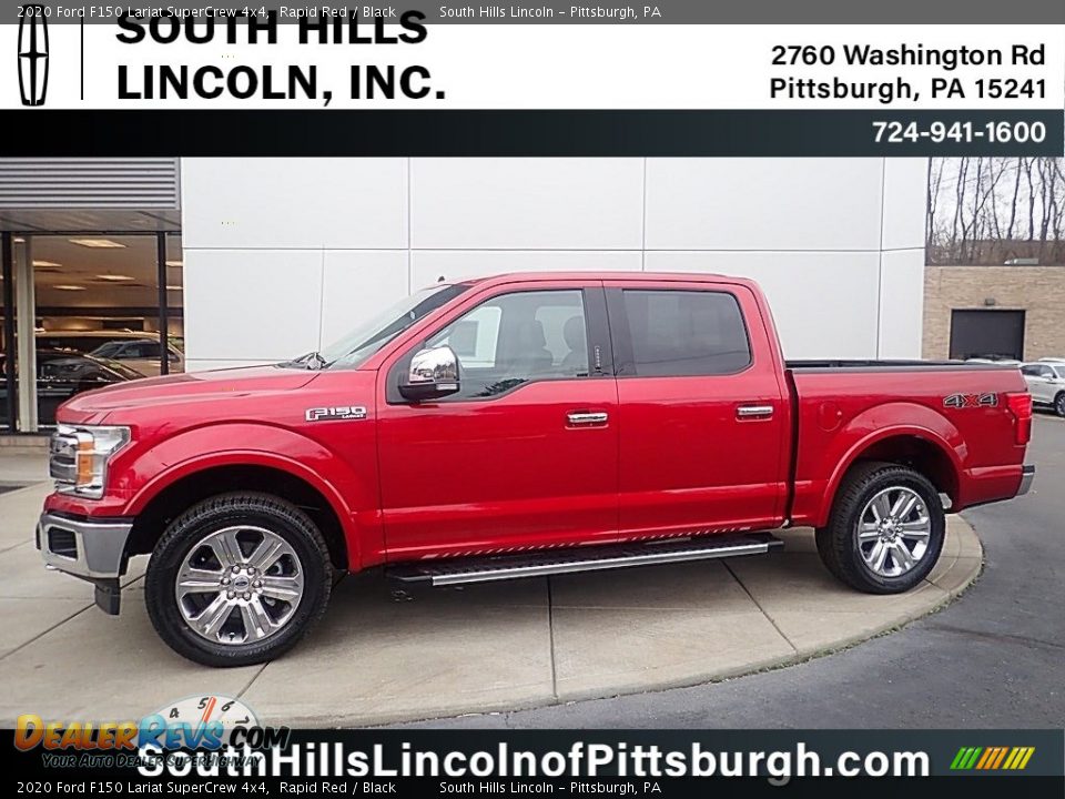 2020 Ford F150 Lariat SuperCrew 4x4 Rapid Red / Black Photo #1