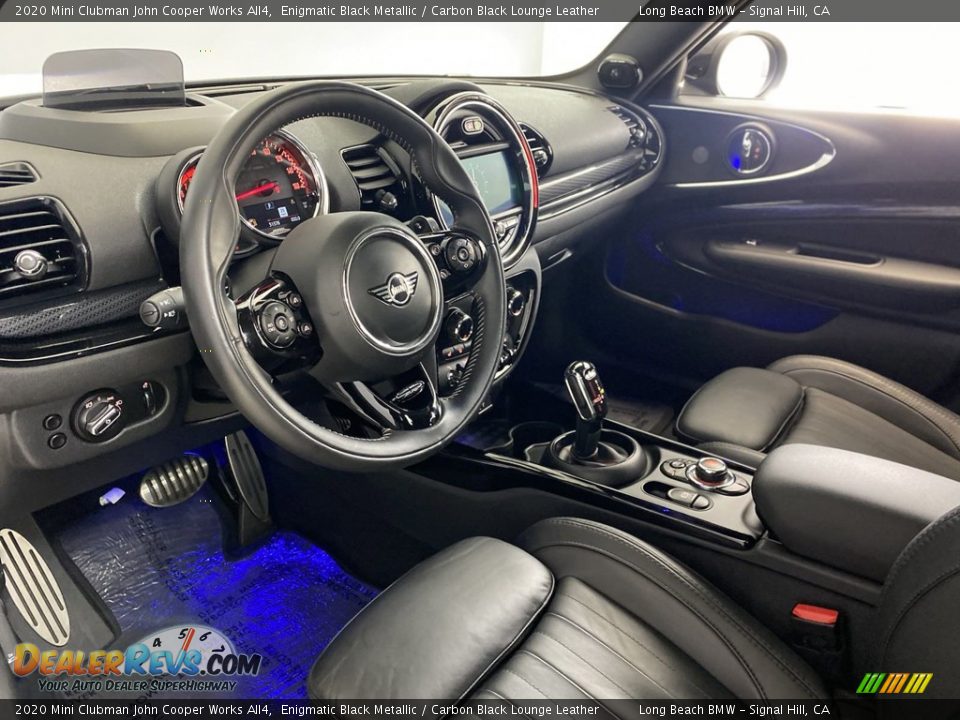 Carbon Black Lounge Leather Interior - 2020 Mini Clubman John Cooper Works All4 Photo #15