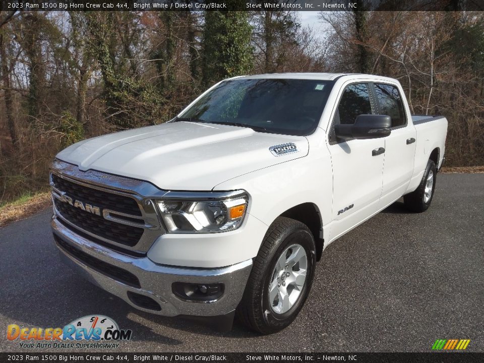 2023 Ram 1500 Big Horn Crew Cab 4x4 Bright White / Diesel Gray/Black Photo #2