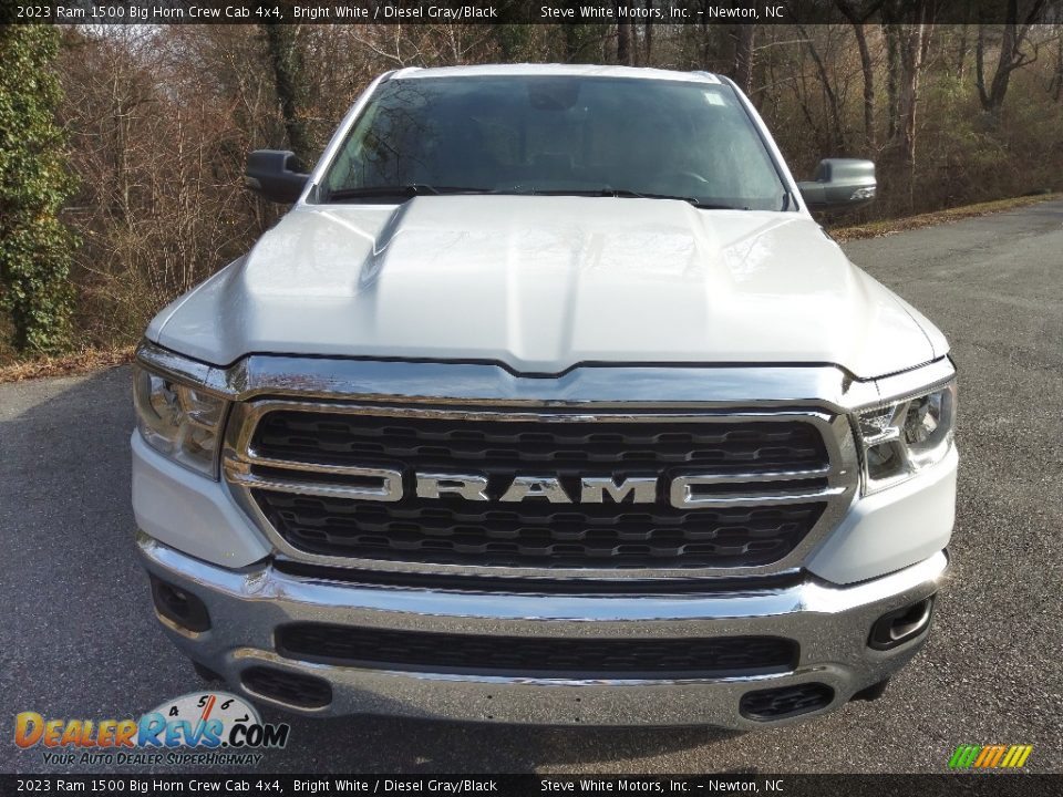 2023 Ram 1500 Big Horn Crew Cab 4x4 Bright White / Diesel Gray/Black Photo #3