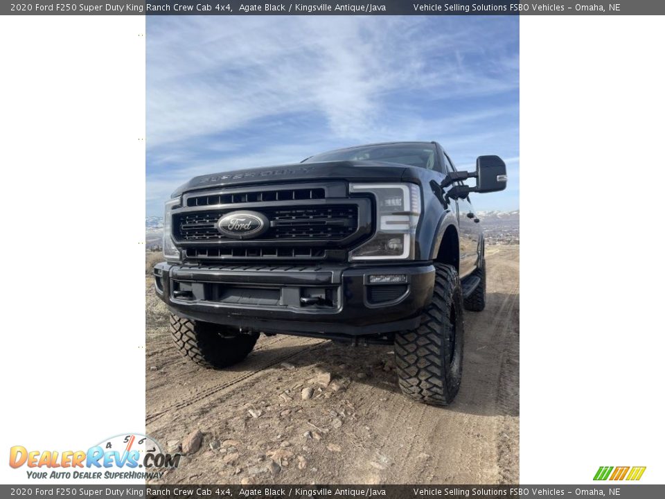2020 Ford F250 Super Duty King Ranch Crew Cab 4x4 Agate Black / Kingsville Antique/Java Photo #6