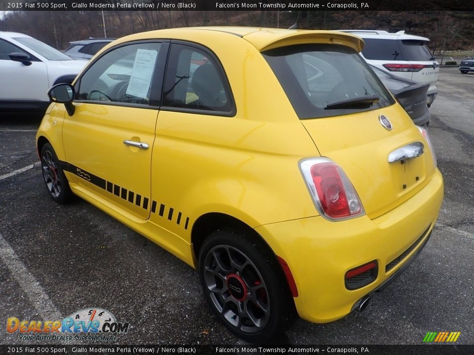 2015 Fiat 500 Sport Giallo Moderna Perla (Yellow) / Nero (Black) Photo #2