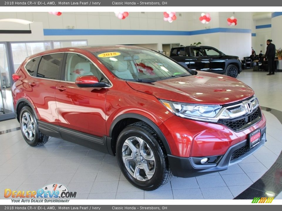 2018 Honda CR-V EX-L AWD Molten Lava Pearl / Ivory Photo #3