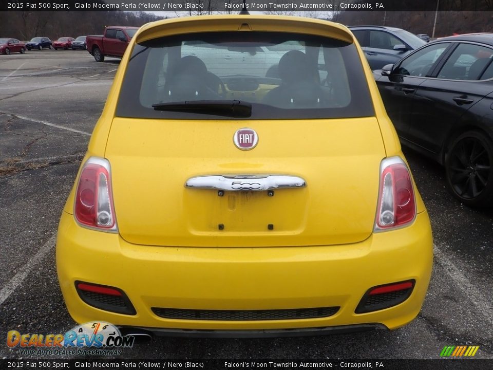 2015 Fiat 500 Sport Giallo Moderna Perla (Yellow) / Nero (Black) Photo #3