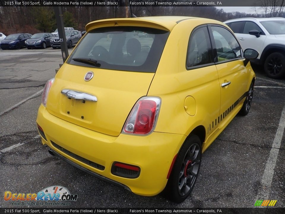2015 Fiat 500 Sport Giallo Moderna Perla (Yellow) / Nero (Black) Photo #4