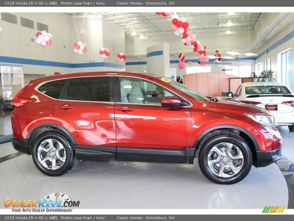 2018 Honda CR-V EX-L AWD Molten Lava Pearl / Ivory Photo #4