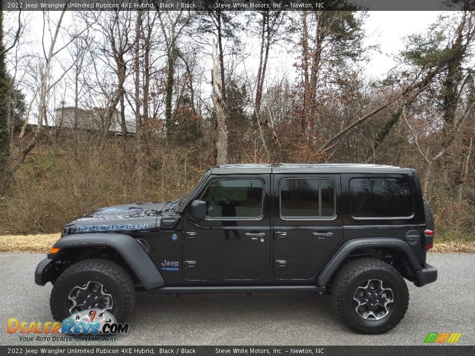 2022 Jeep Wrangler Unlimited Rubicon 4XE Hybrid Black / Black Photo #1