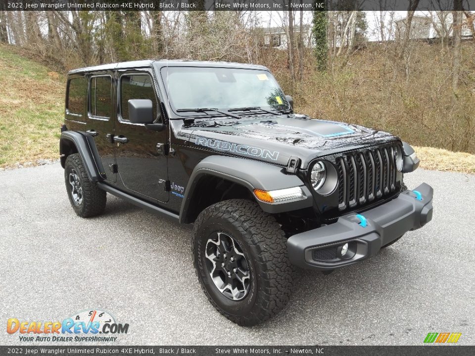 Black 2022 Jeep Wrangler Unlimited Rubicon 4XE Hybrid Photo #7