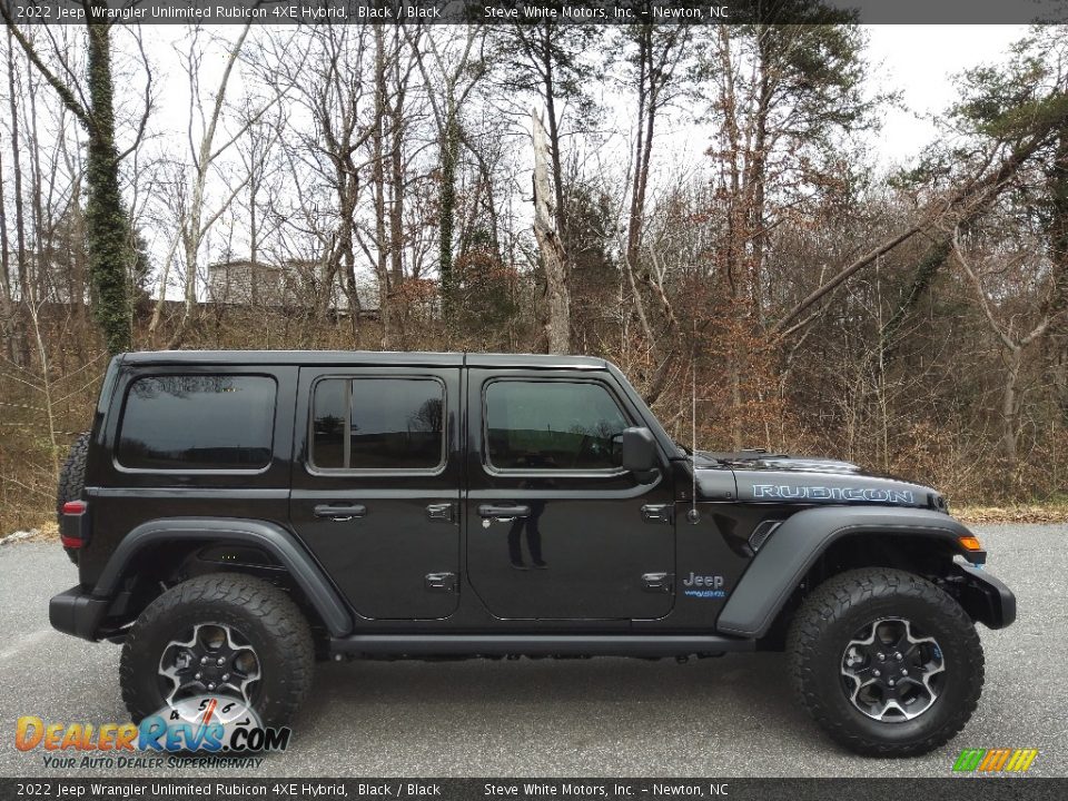 Black 2022 Jeep Wrangler Unlimited Rubicon 4XE Hybrid Photo #8