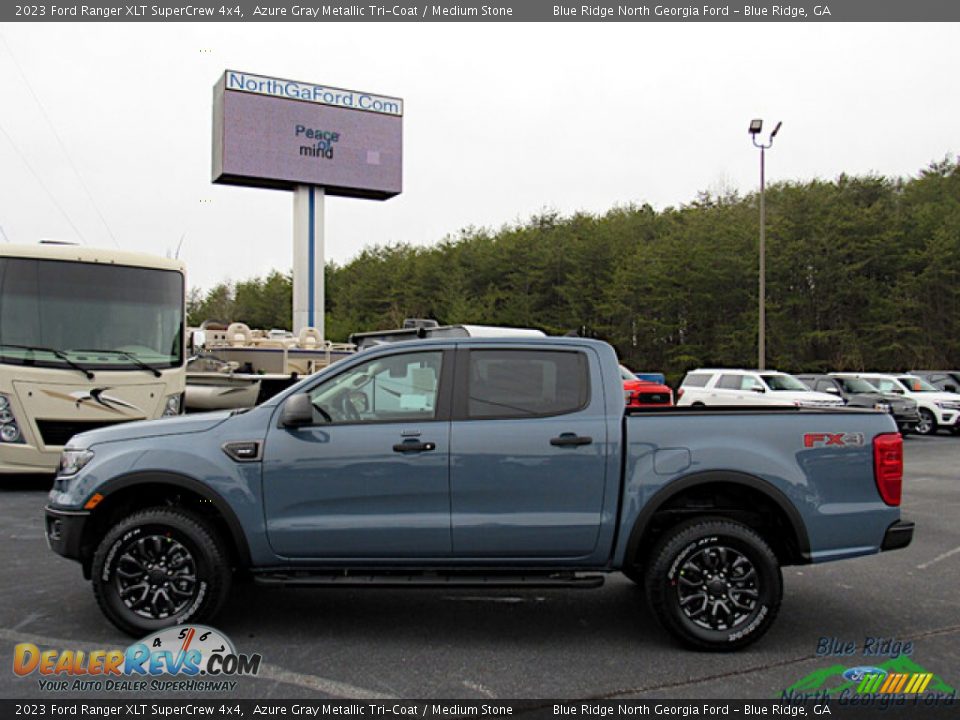 Azure Gray Metallic Tri-Coat 2023 Ford Ranger XLT SuperCrew 4x4 Photo #2