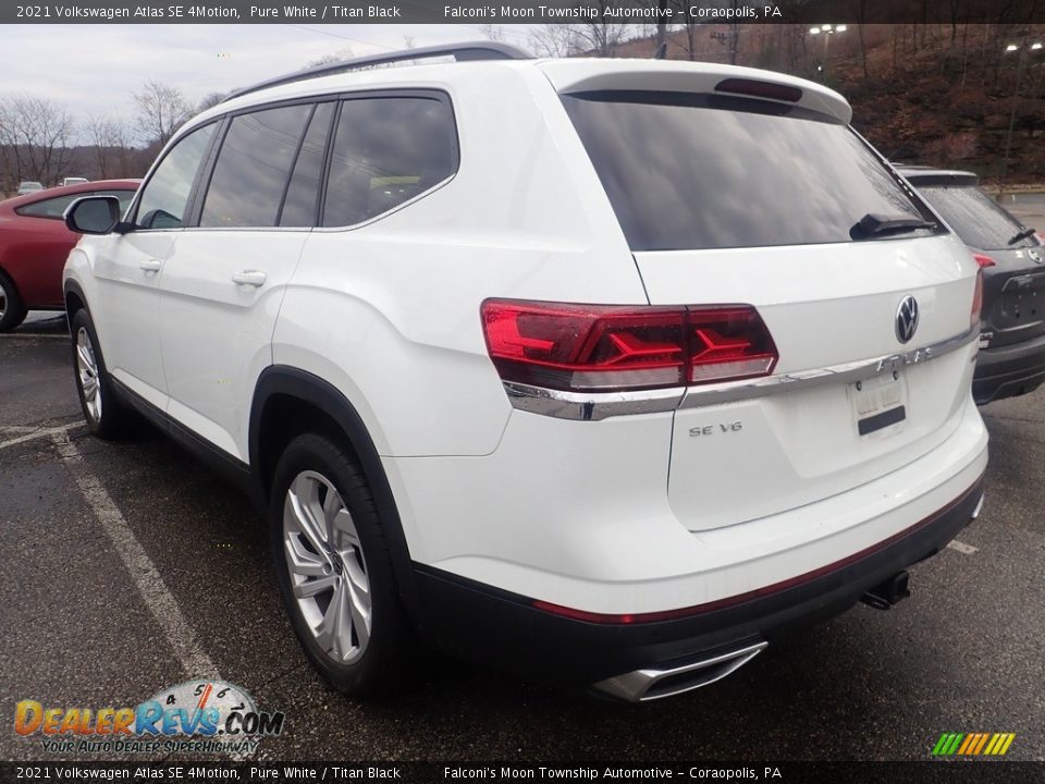 2021 Volkswagen Atlas SE 4Motion Pure White / Titan Black Photo #2