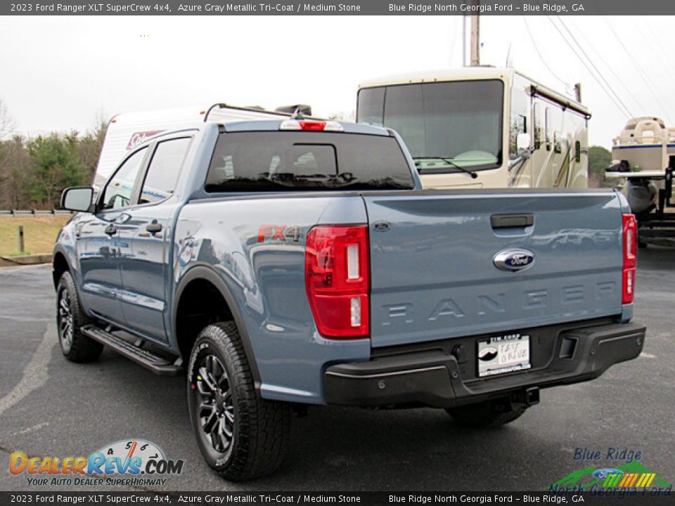 2023 Ford Ranger XLT SuperCrew 4x4 Azure Gray Metallic Tri-Coat / Medium Stone Photo #3