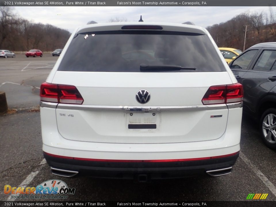 2021 Volkswagen Atlas SE 4Motion Pure White / Titan Black Photo #3
