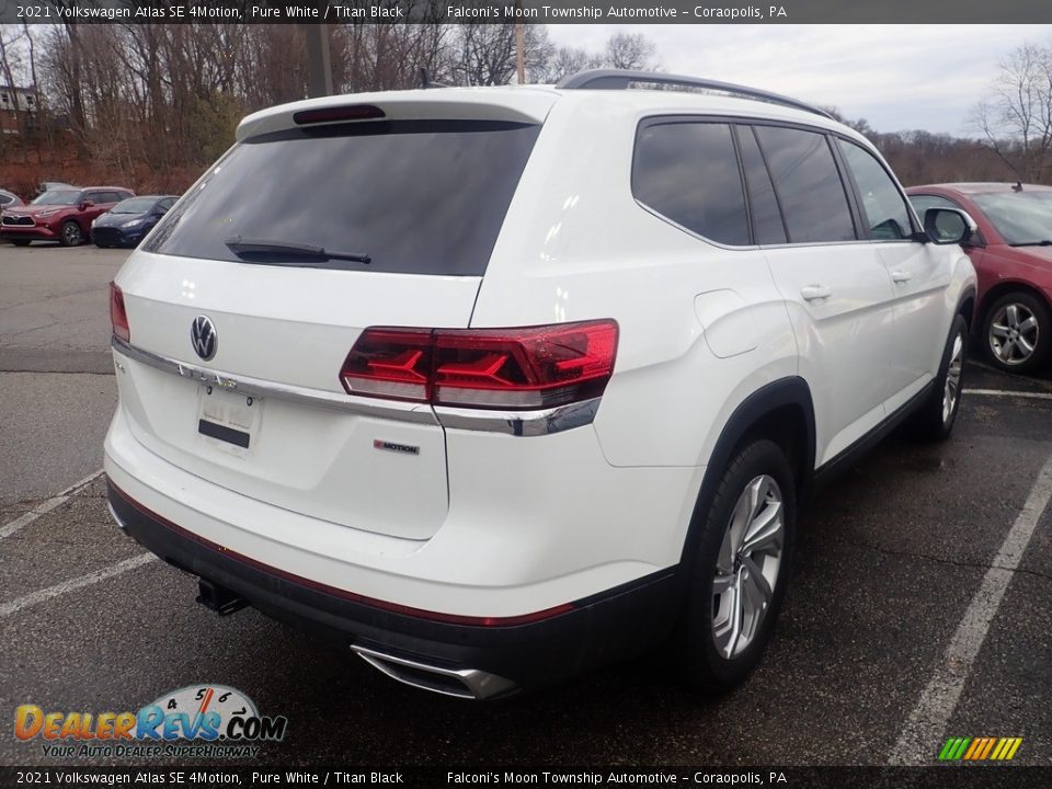 2021 Volkswagen Atlas SE 4Motion Pure White / Titan Black Photo #4