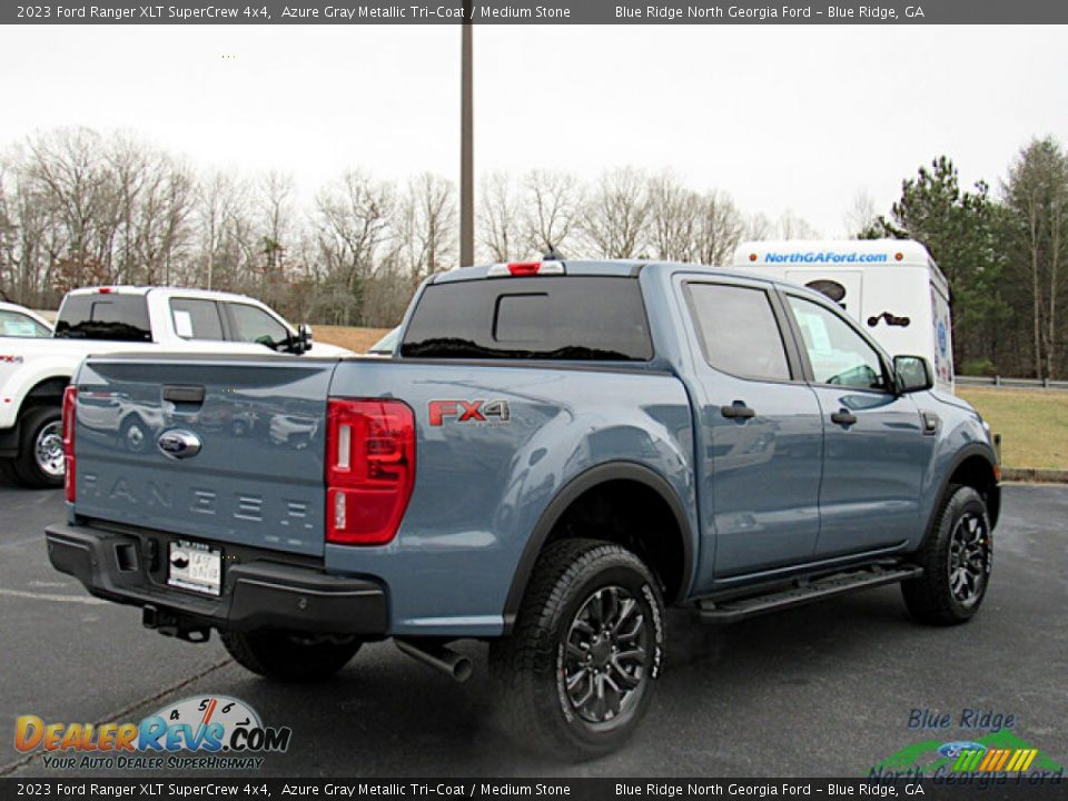 2023 Ford Ranger XLT SuperCrew 4x4 Azure Gray Metallic Tri-Coat / Medium Stone Photo #5