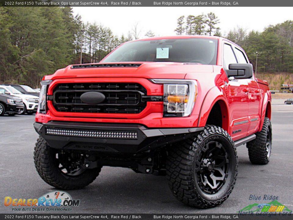 2022 Ford F150 Tuscany Black Ops Lariat SuperCrew 4x4 Race Red / Black Photo #1