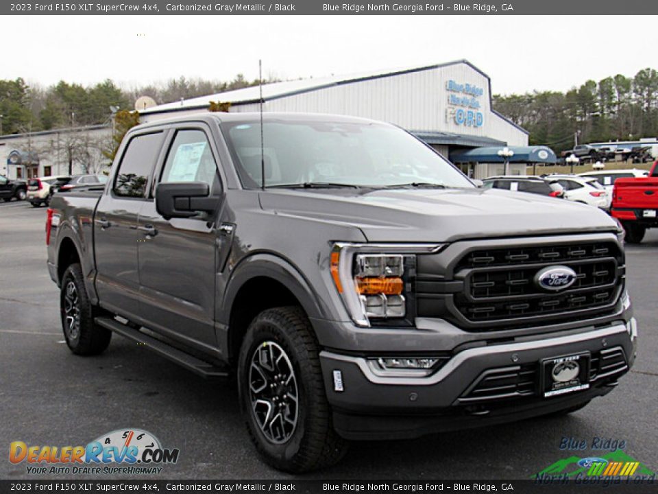 2023 Ford F150 XLT SuperCrew 4x4 Carbonized Gray Metallic / Black Photo #7