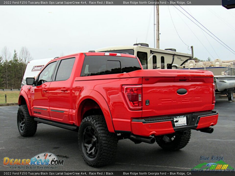 2022 Ford F150 Tuscany Black Ops Lariat SuperCrew 4x4 Race Red / Black Photo #3