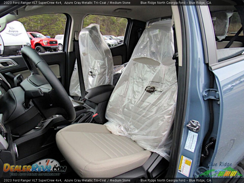 2023 Ford Ranger XLT SuperCrew 4x4 Azure Gray Metallic Tri-Coat / Medium Stone Photo #10
