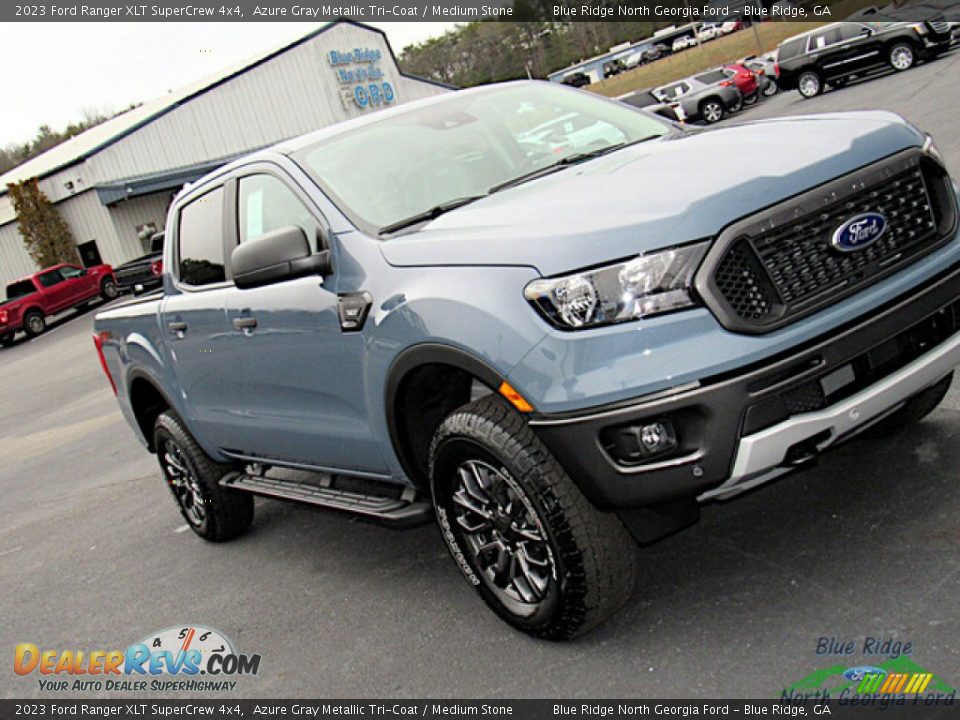 2023 Ford Ranger XLT SuperCrew 4x4 Azure Gray Metallic Tri-Coat / Medium Stone Photo #25