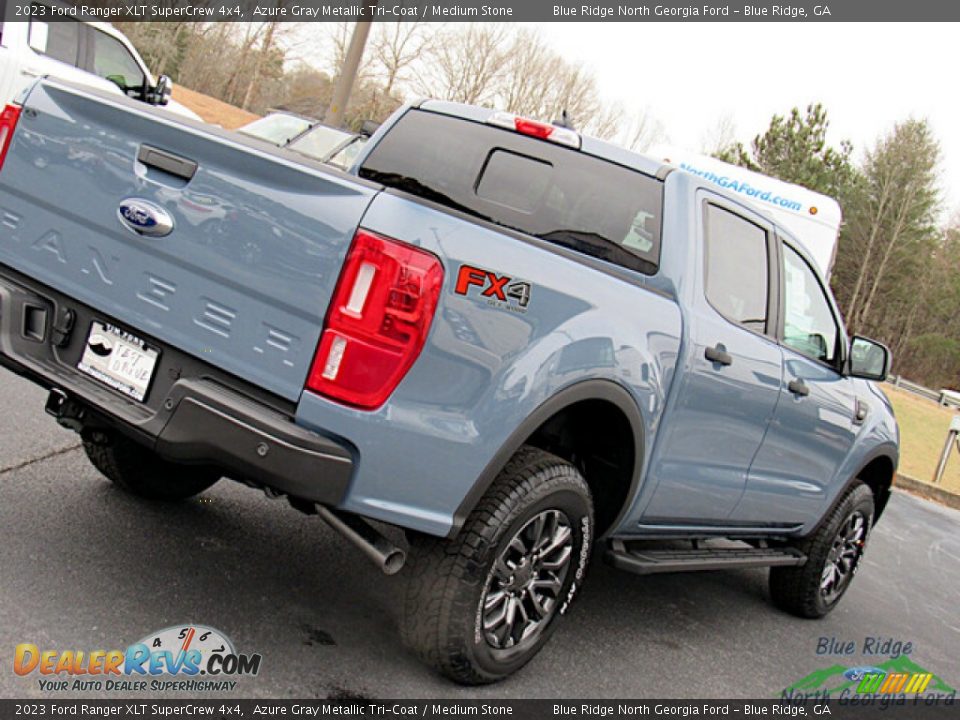 2023 Ford Ranger XLT SuperCrew 4x4 Azure Gray Metallic Tri-Coat / Medium Stone Photo #26