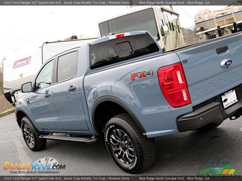 2023 Ford Ranger XLT SuperCrew 4x4 Azure Gray Metallic Tri-Coat / Medium Stone Photo #27