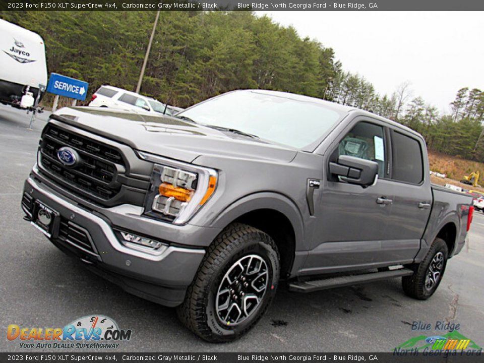 2023 Ford F150 XLT SuperCrew 4x4 Carbonized Gray Metallic / Black Photo #27