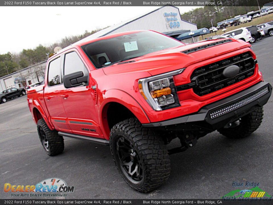 2022 Ford F150 Tuscany Black Ops Lariat SuperCrew 4x4 Race Red / Black Photo #27