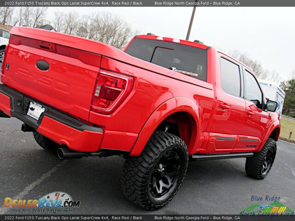 2022 Ford F150 Tuscany Black Ops Lariat SuperCrew 4x4 Race Red / Black Photo #28