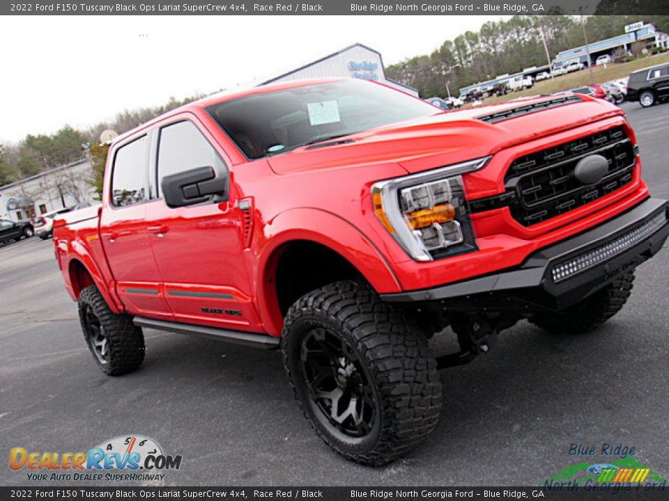 2022 Ford F150 Tuscany Black Ops Lariat SuperCrew 4x4 Race Red / Black Photo #34